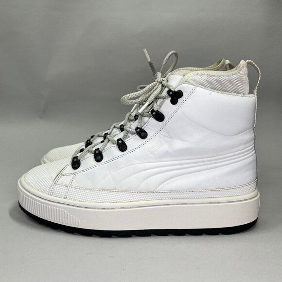 Puma Men's Size 10 The Ren Boot White Leather High Top Sneakers - Picture 4 of 12